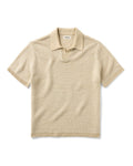 The Valencia Sweater Polo in Sand Stripe