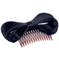 Bow Hair Extension Bowknot Black Comb Clip Fashion Hairpiece Party