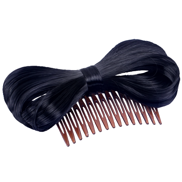 Bow Hair Extension Bowknot Brown Comb Clip Fashion Hairpiece Party