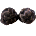 Braided Odango Wig Buns Dark Brown