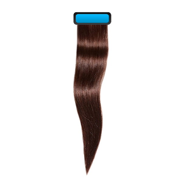 Chocolate brown 18 inches straight pre taped european remy hair extensions