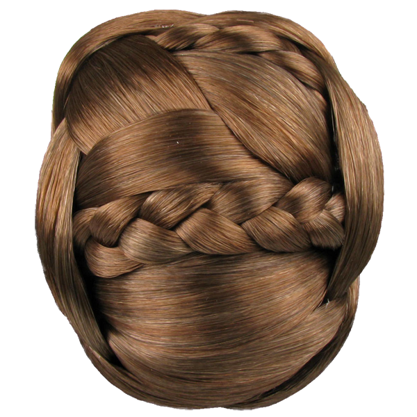 Jessica Simpson Hairdo Braided Chignon Clip In Bun Hair Ginger Brown